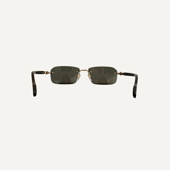 Men's - Gucci GG1221s 001 Rectangular Rimless Sunglasses - Picture 4 of 6